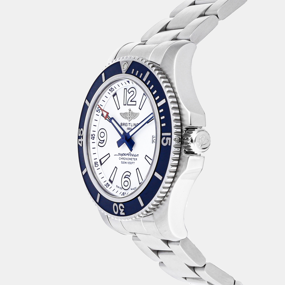 

Breitling Silver Stainless Steel Superocean Automatic A17366D81A1A1 Men's Wristwatch 42 MM