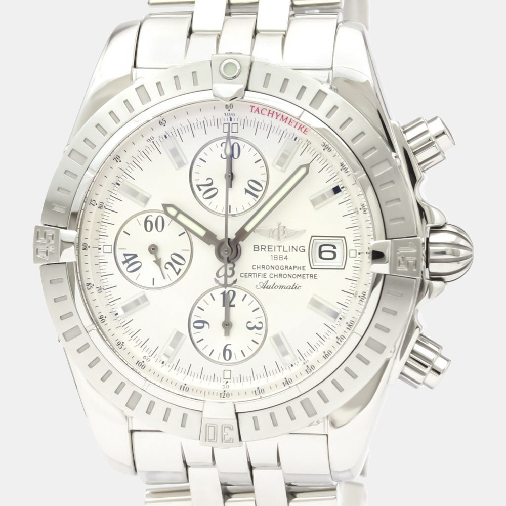 

Breitling Silver Stainless Steel Chronomat Evolution A13356 Automatic Men's Wristwatch 44 MM