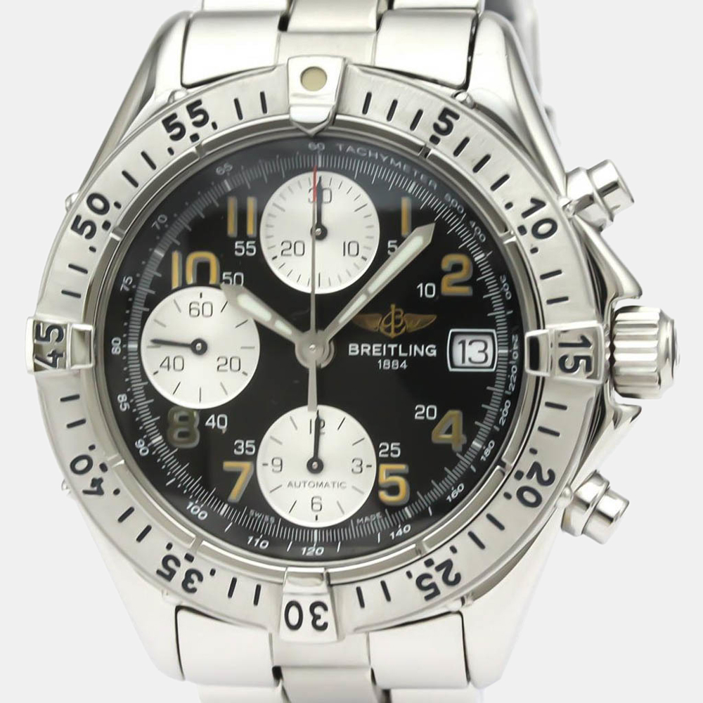 

Breitling Black Stainless Steel Colt Chronograph Automatic A13035.1 Men's Wristwatch 42 mm