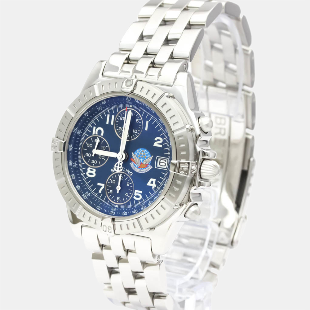 

Breitling Blue Stainless Steel Chronomat Impulse Automatic Men's Wristwatch 40 mm