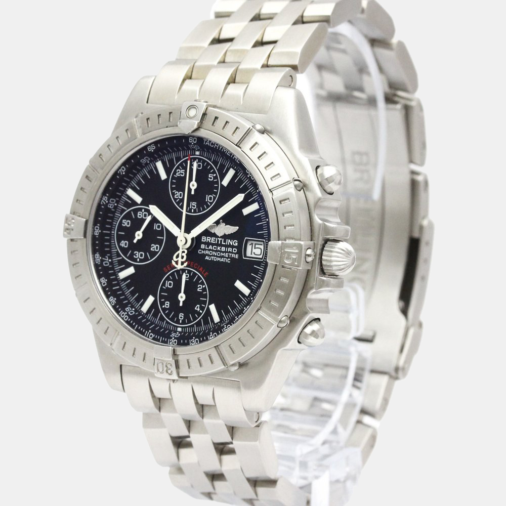 

Breitling Black Stainless Steel Chronomat Bird Bird A13353 Automatic Men's Wristwatch 40 mm