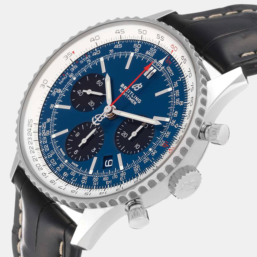 

Breitling Blue Stainless Steel Navitimer AB0121C4/C920-731P Automatic Men's Wristwatch 43 mm