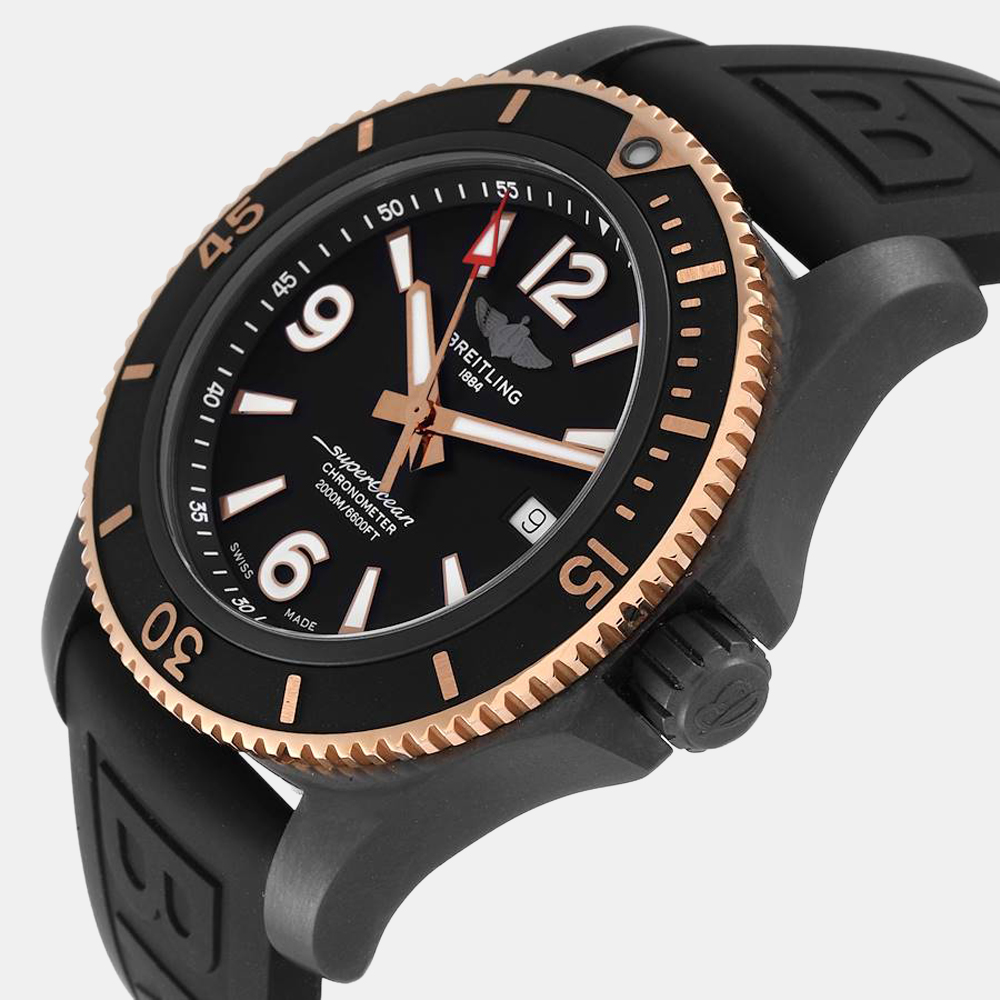 

Breitling Black Stainless Steel Superocean U17368 Automatic Men's Wristwatch 46 mm