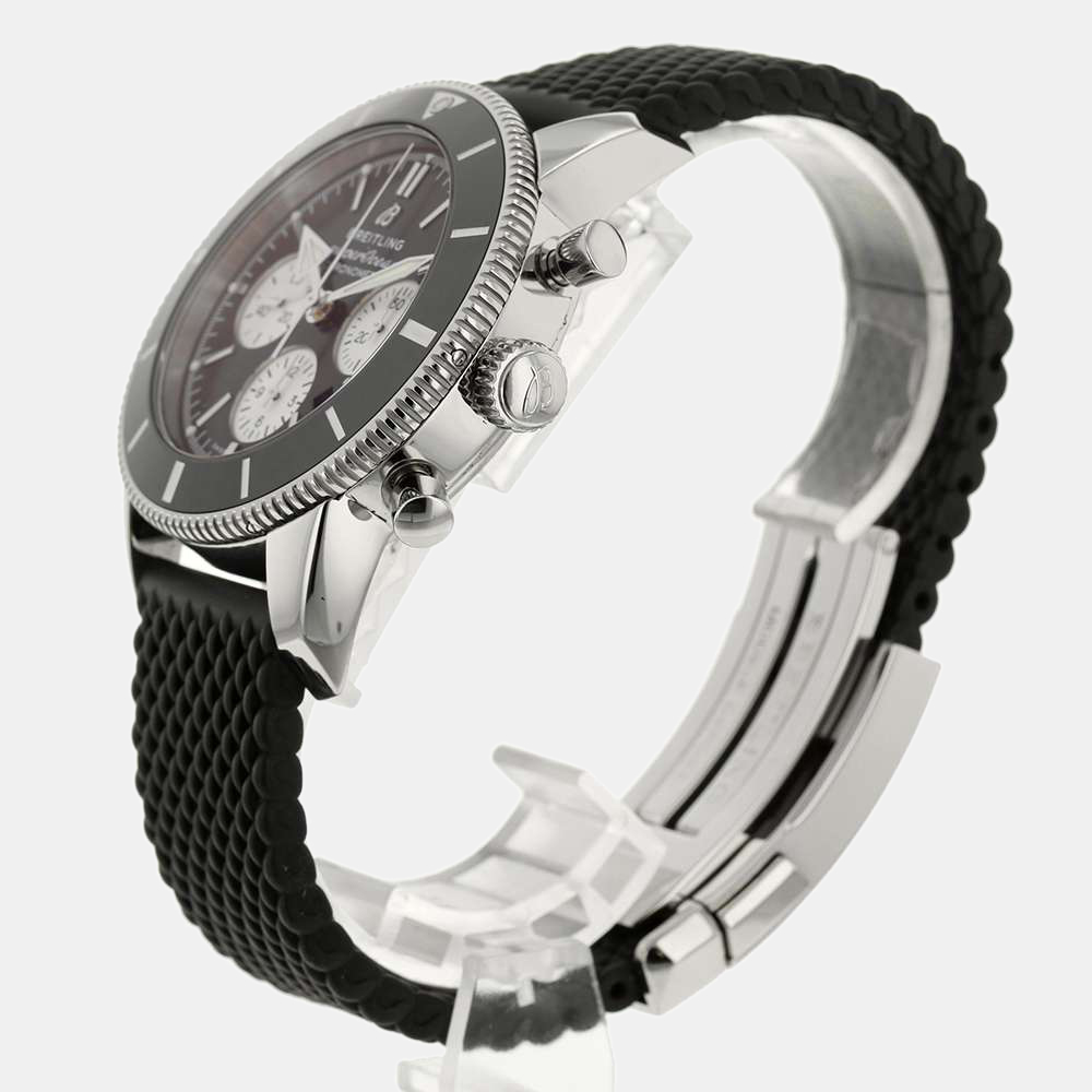 

Breitling Black Stainless Steel Superocean Heritage II AB0162121B1S1 Automatic Men's Wristwatch 44 mm