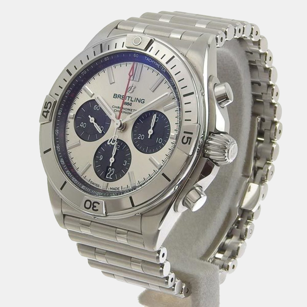 

Breitling Silver Stainless Steel Chronomat AB0134 Automatic Men's Wristwatch 43 mm