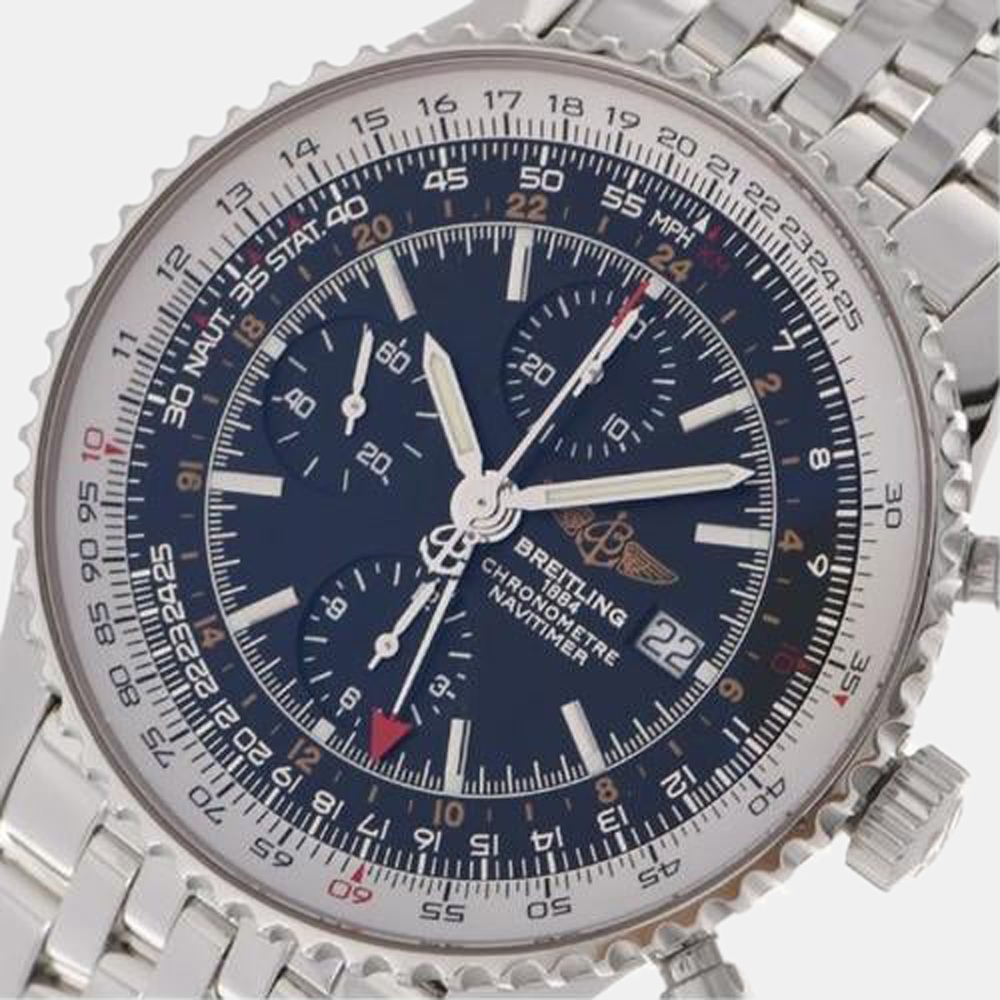 

Breitling Black Stainless Steel Navitimer A242B26NP Automatic Men's Wristwatch 45 mm