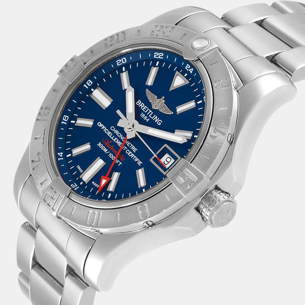 

Breitling Blue Stainless Steel Avenger A32390 Automatic Men's Wristwatch 42 mm