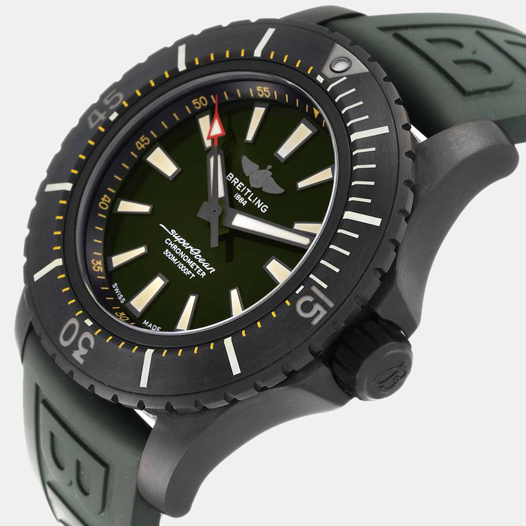 

Breitling Green Titanium Superocean V17369 Automatic Men's Wristwatch 48 mm