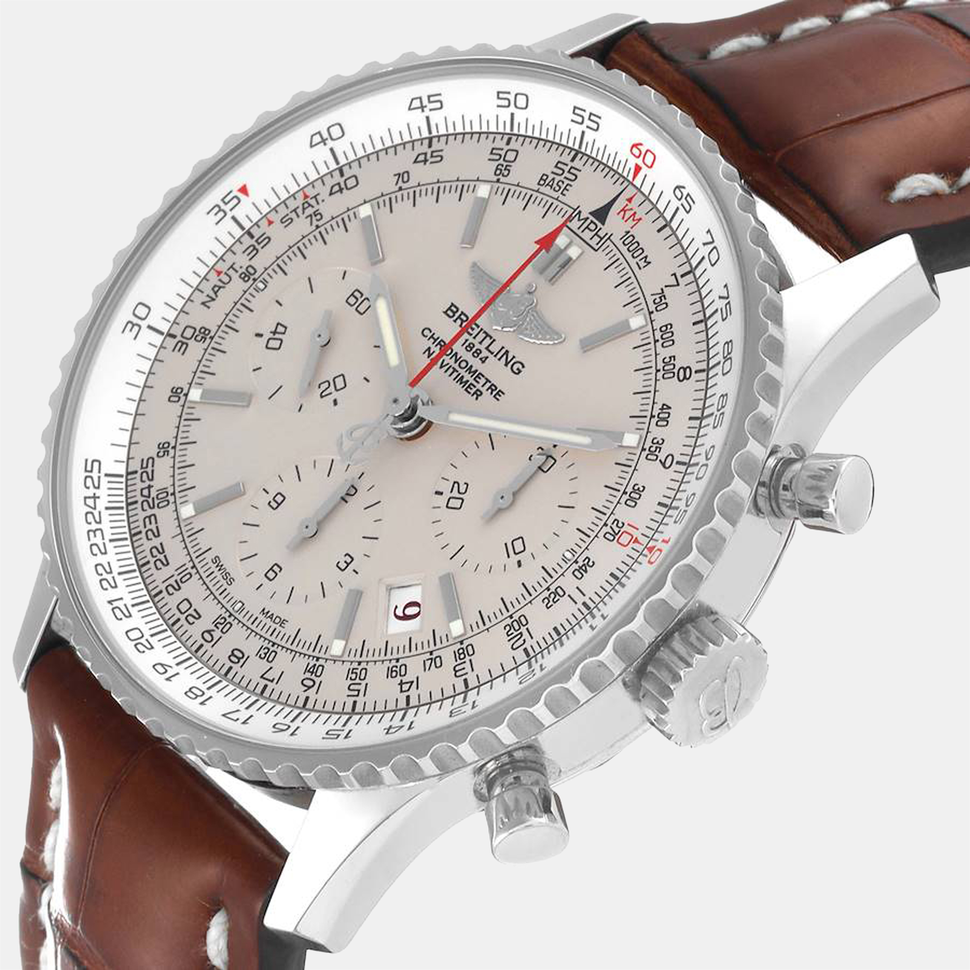 

Breitling Silver Stainless Steel Navitimer AB0123 Automatic Men's Wristwatch 43 mm