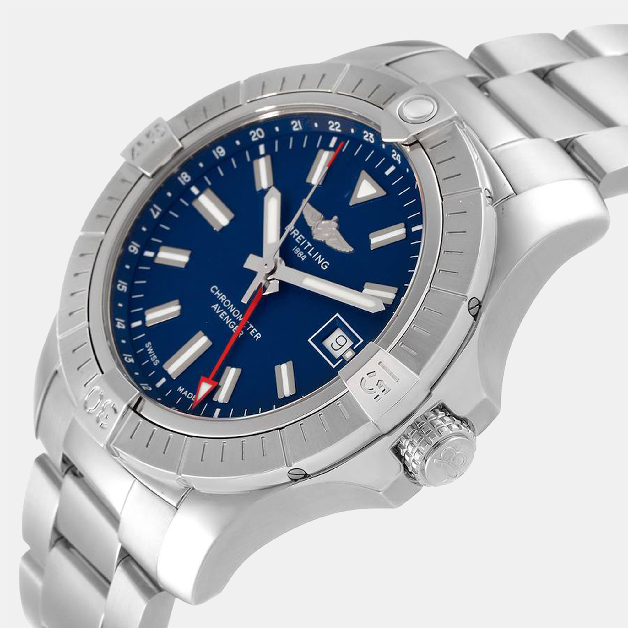 

Breitling Blue Stainless Steel Avenger A32395 Automatic Men's Wristwatch 45 mm