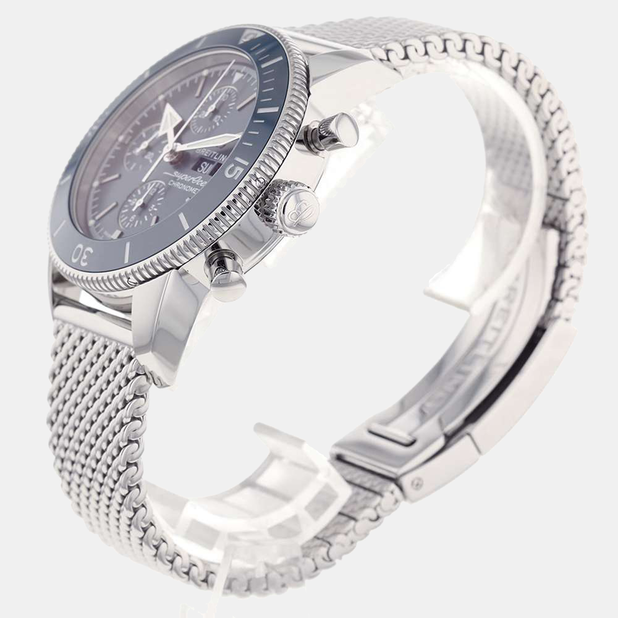 

Breitling Blue Stainless Steel Superocean Heritage II A13313161C1A1 Men's Wristwatch 44 mm