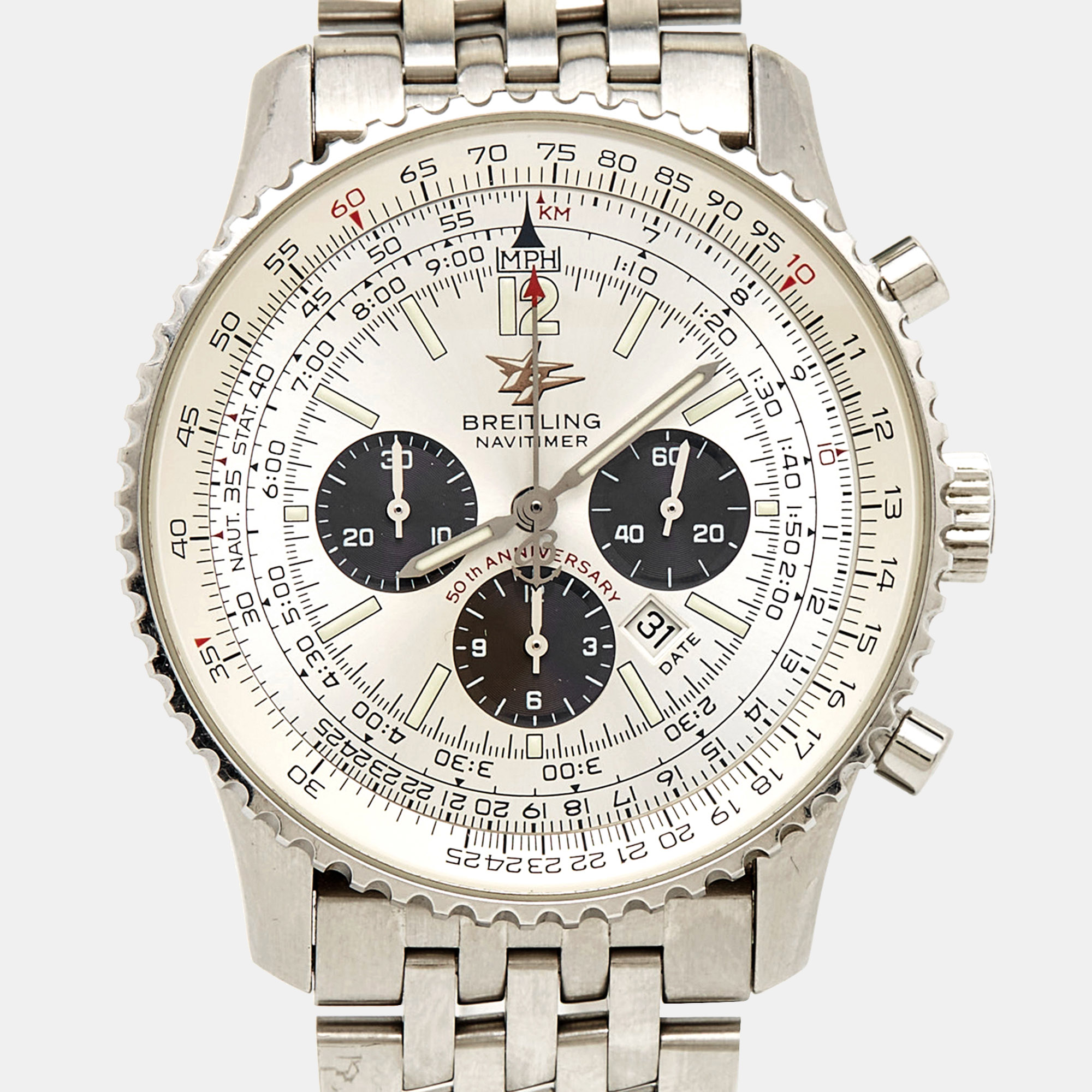 

Breitling Silver Stainless Steel Navitimer