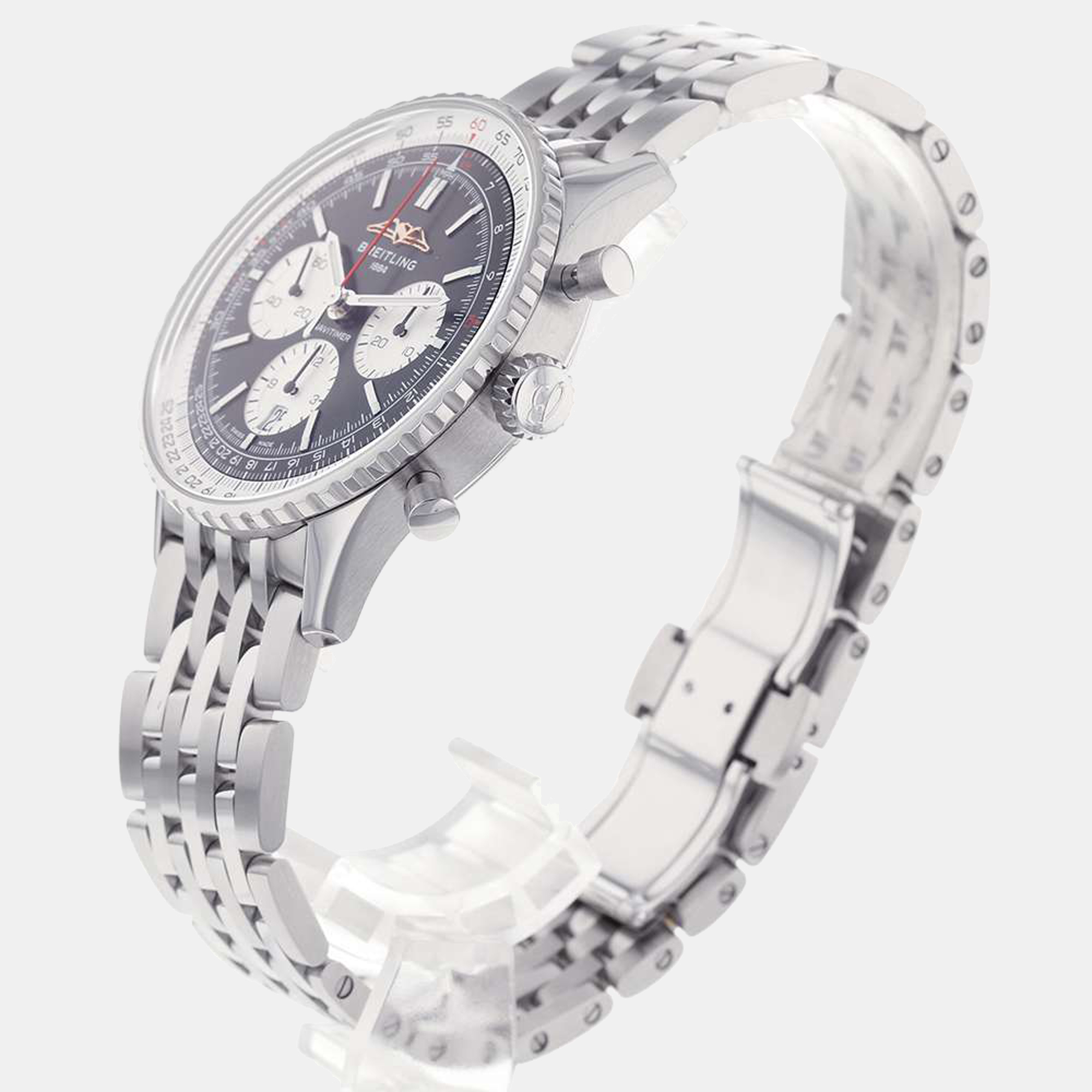 

Breitling Black Stainless Steel Navitimer AB0138 Men's Wristwatch 43 mm