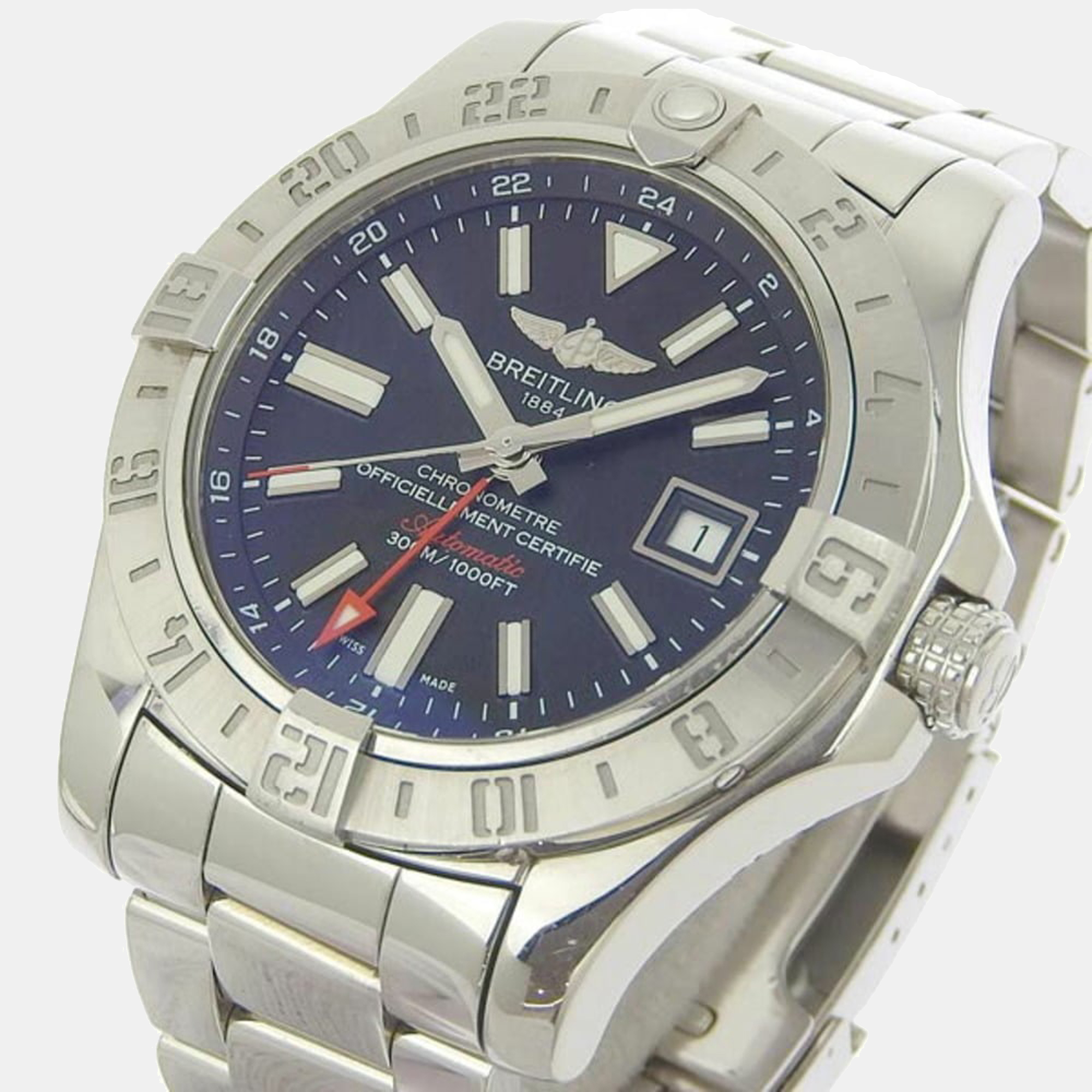 

Breitling Blue Stainless Steel Avenger A32390 Men's Wristwatch 43 mm