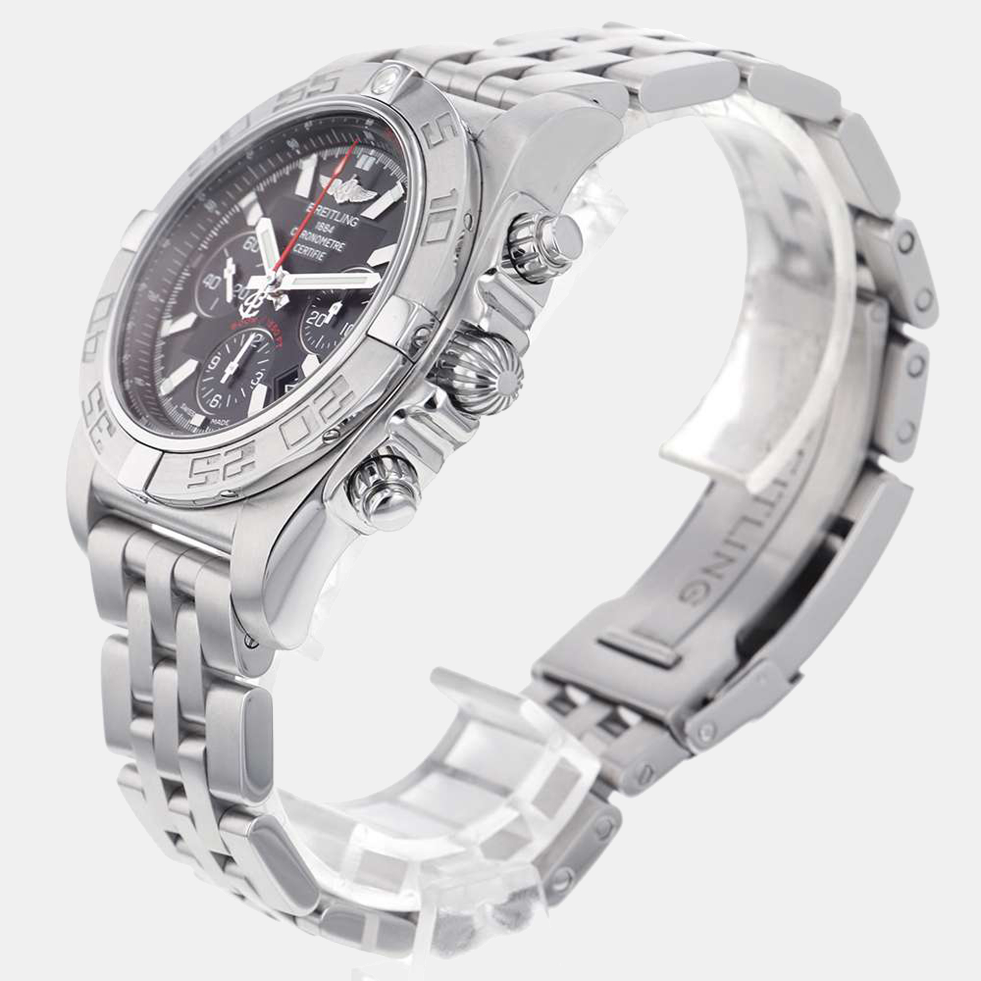 

Breitling Black Stainless Steel Chronomat AB011010/BB08 Men's Wristwatch 44 mm