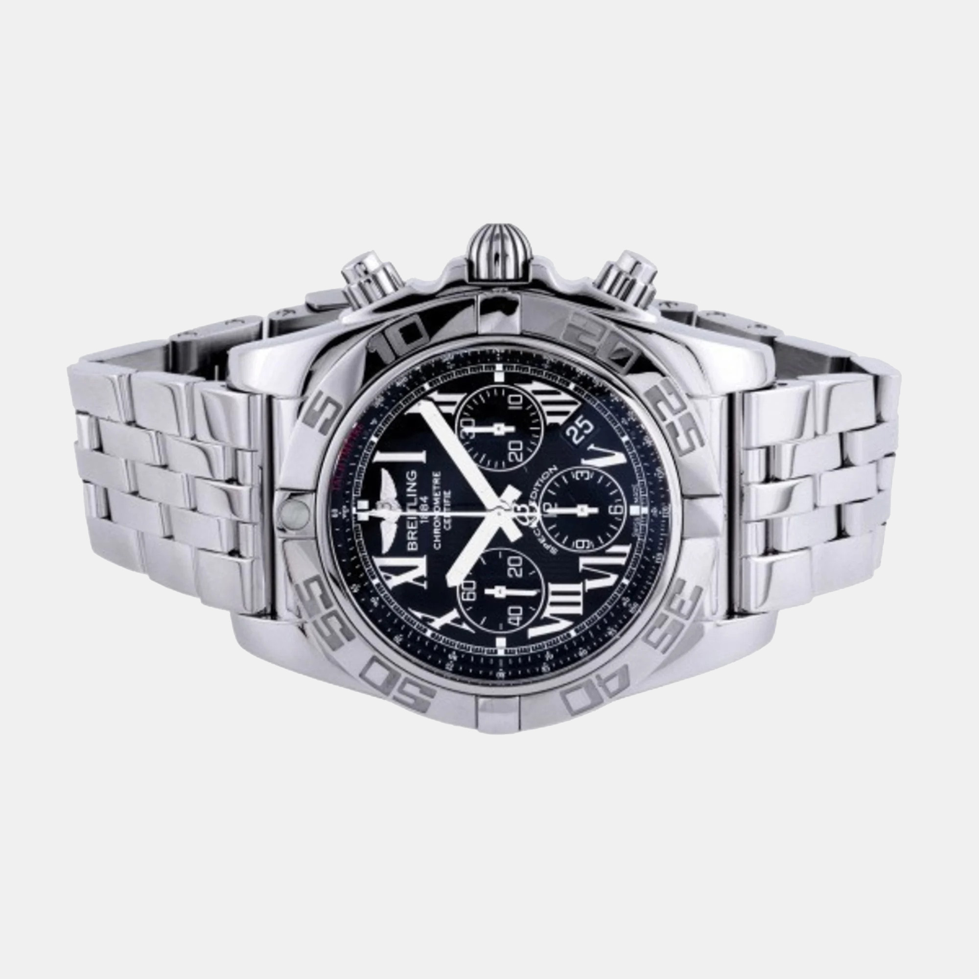 

Breitling Black Stainless Steel Chronomat AB011012/BD89 Automatic Men's Wristwatch 44 mm