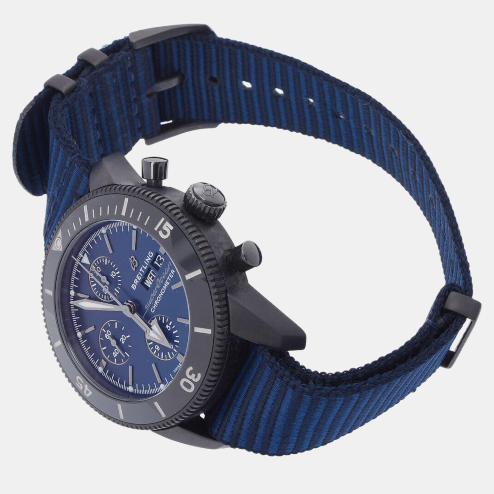 

Breitling Blue Stainless Steel Superocean Heritage II M13313 Automatic Men's Wristwatch 44 mm