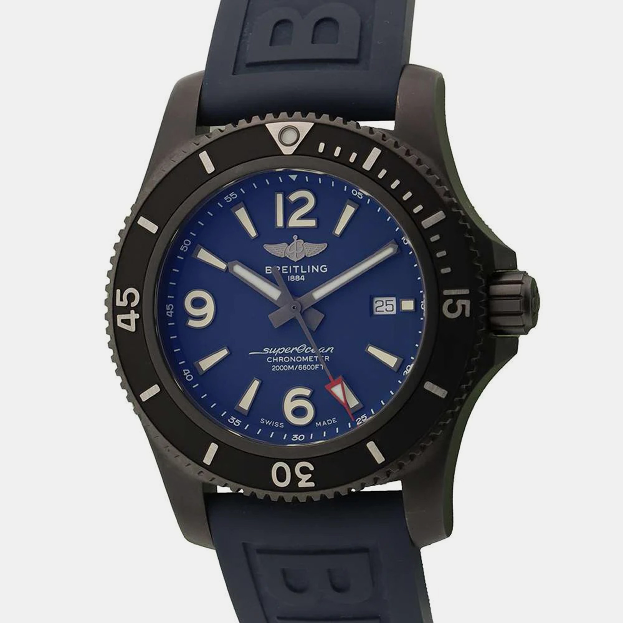 

Breitling Blue Stainless Steel Superocean M17368D71C1S1 Automatic Men's Wristwatch 46 mm