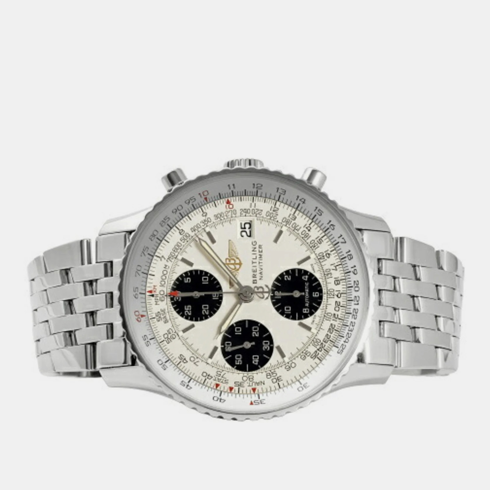 

Breitling Silver Stainless Steel Navitimer A132GJANP Automatic Men's Wristwatch 41.5 mm