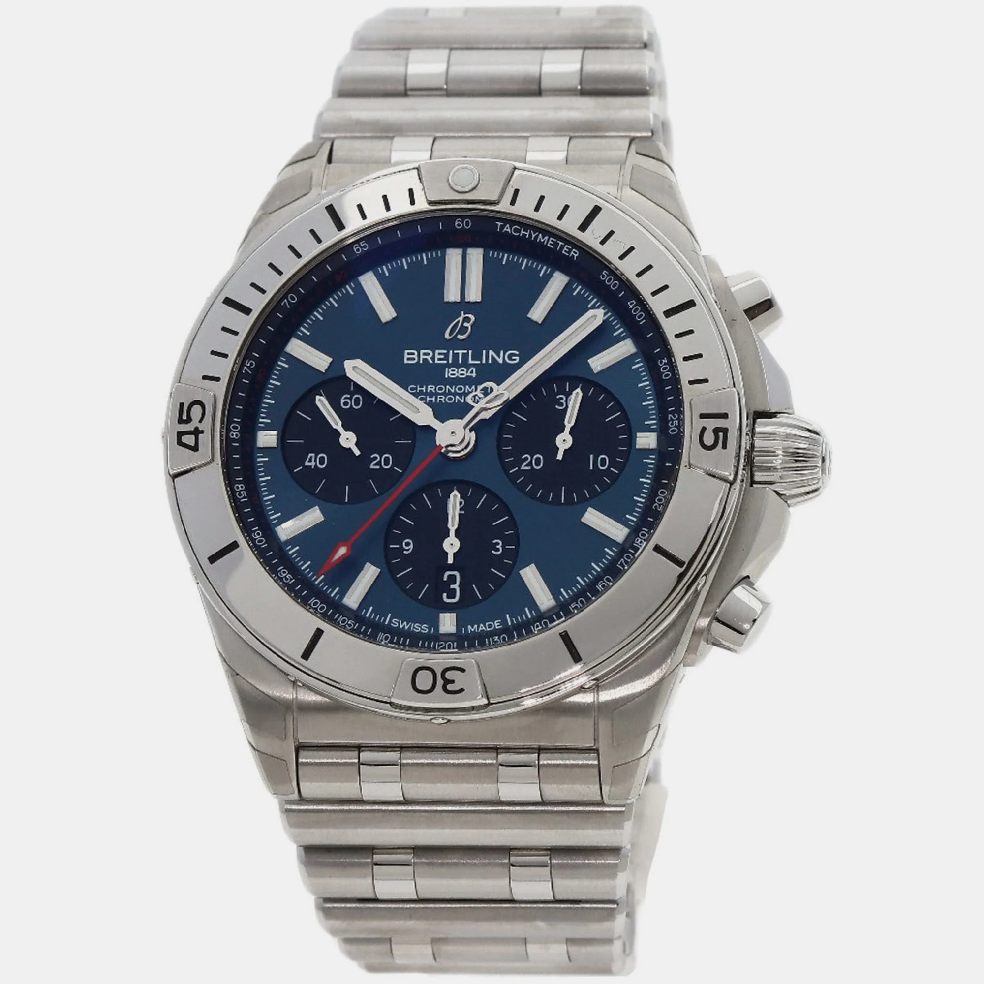 

Breitling Blue Stainless Steel Chronomat AB0134101C1A1 Automatic Chronograph Men's Wristwatch 42 mm