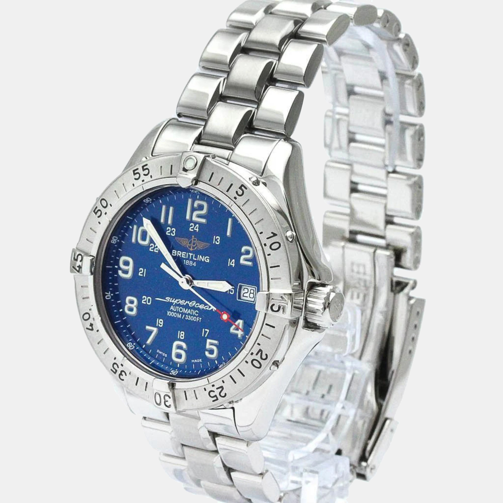 

Breitling Blue Stainless Steel Superocean A17340 Automatic Men's Wristwatch 41 mm