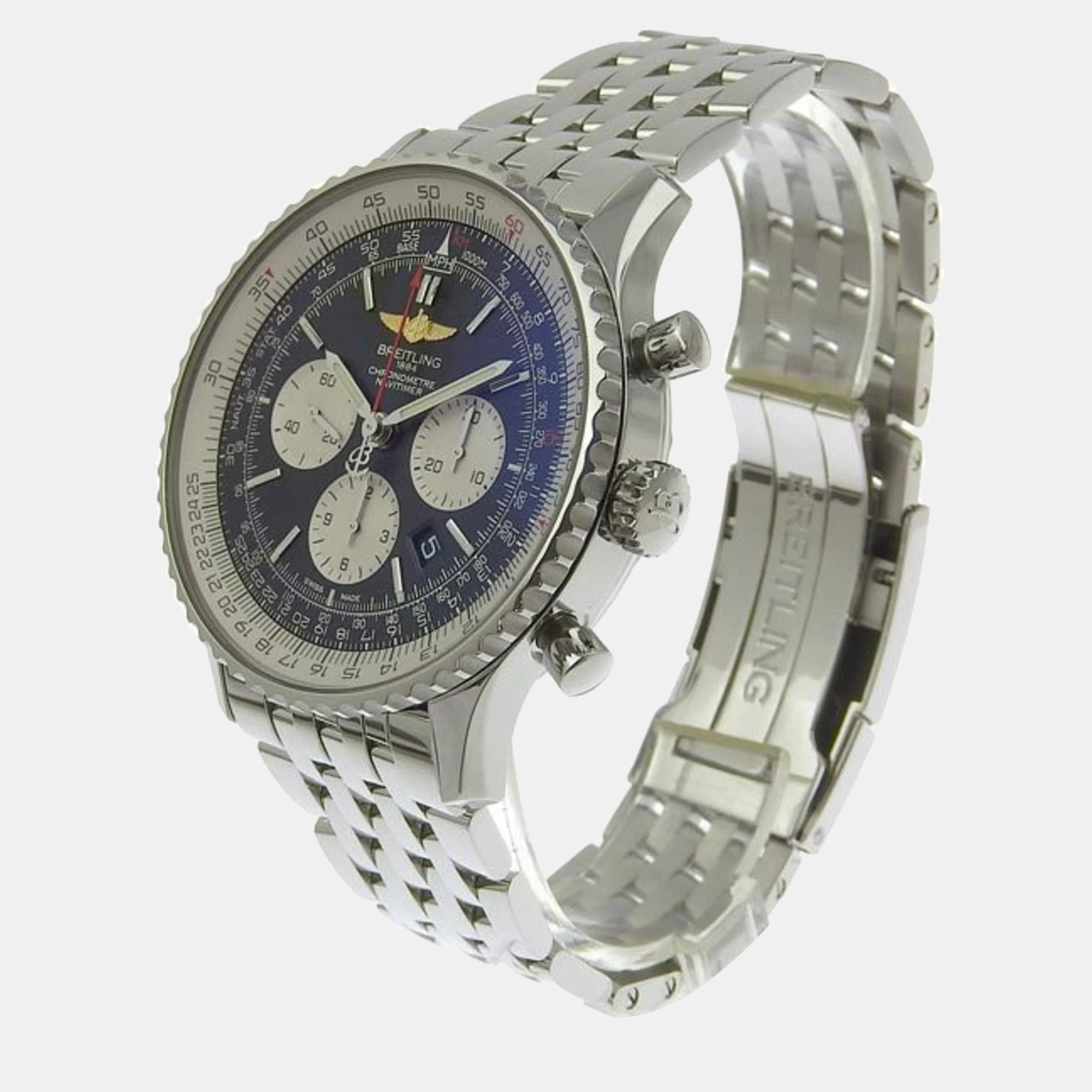 

Breitling Black Stainless Steel Navitimer AB0127 Automatic Men's Wristwatch 45.5 mm