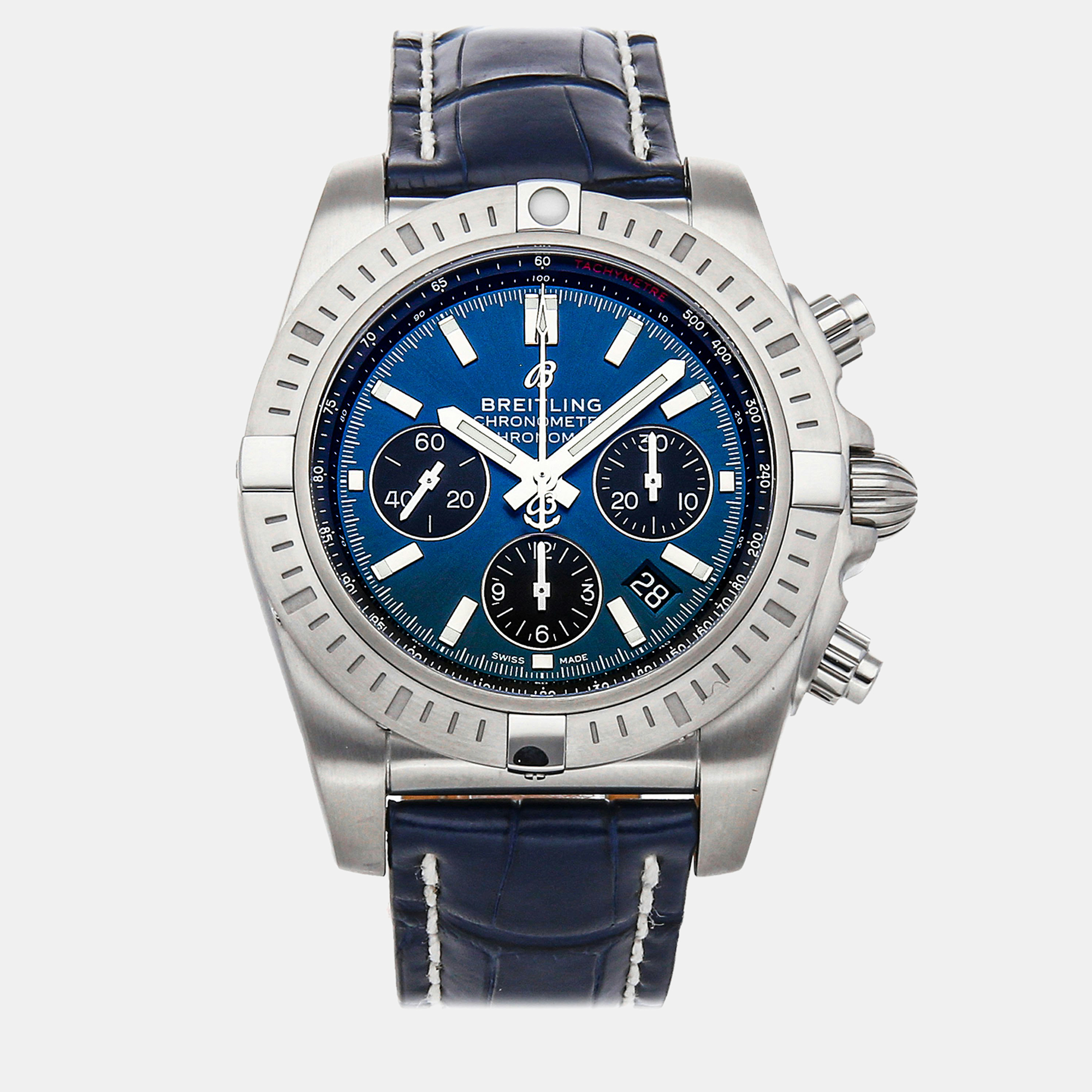 

Breitling Blue Stainless Steel Chronomat Automatic AB0115101C1P1 Chronograph Men's Wristwatch 44 mm