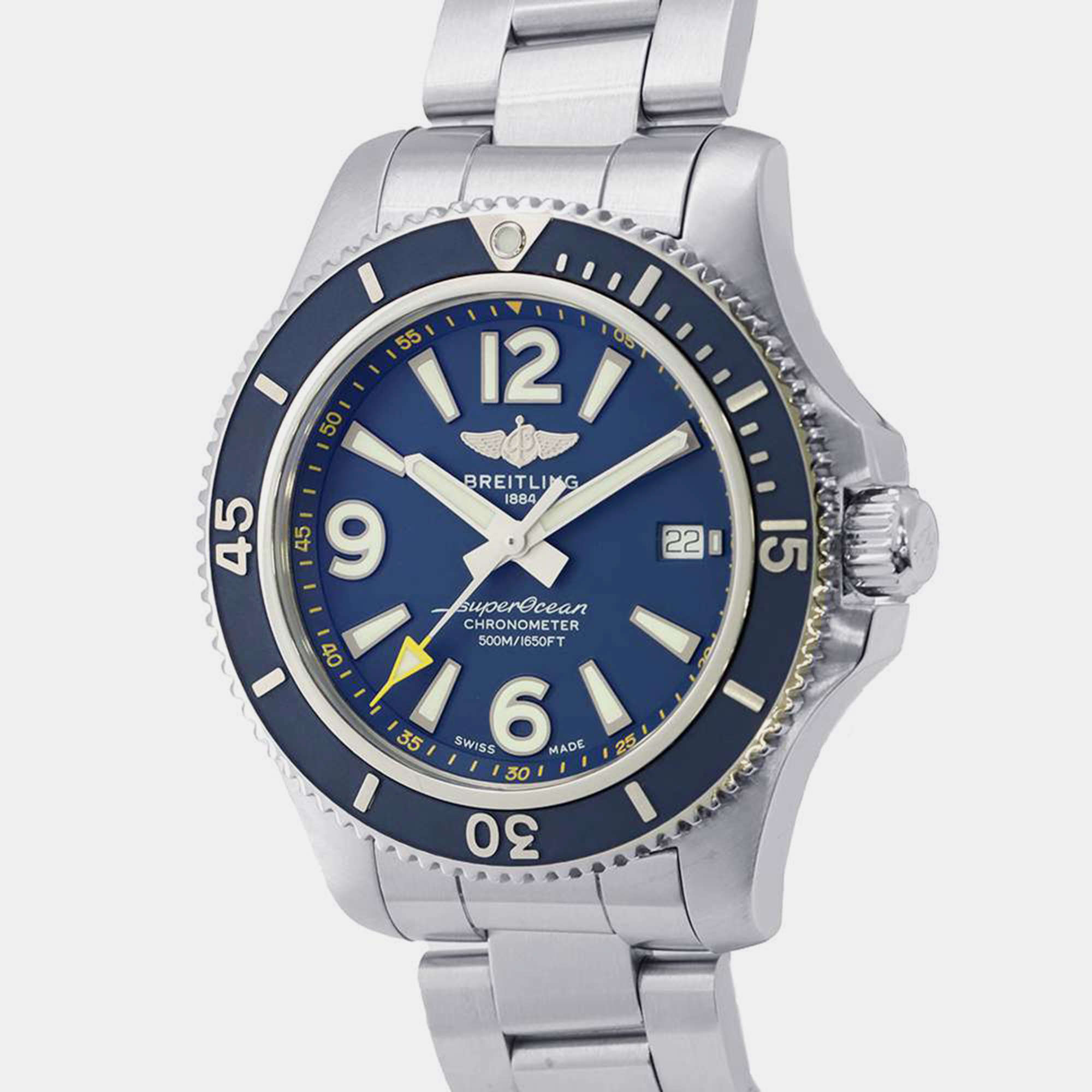 

Breitling Blue Stainless Steel Superocean A173661A1C1A1 Automatic Men's Wristwatch 42 mm