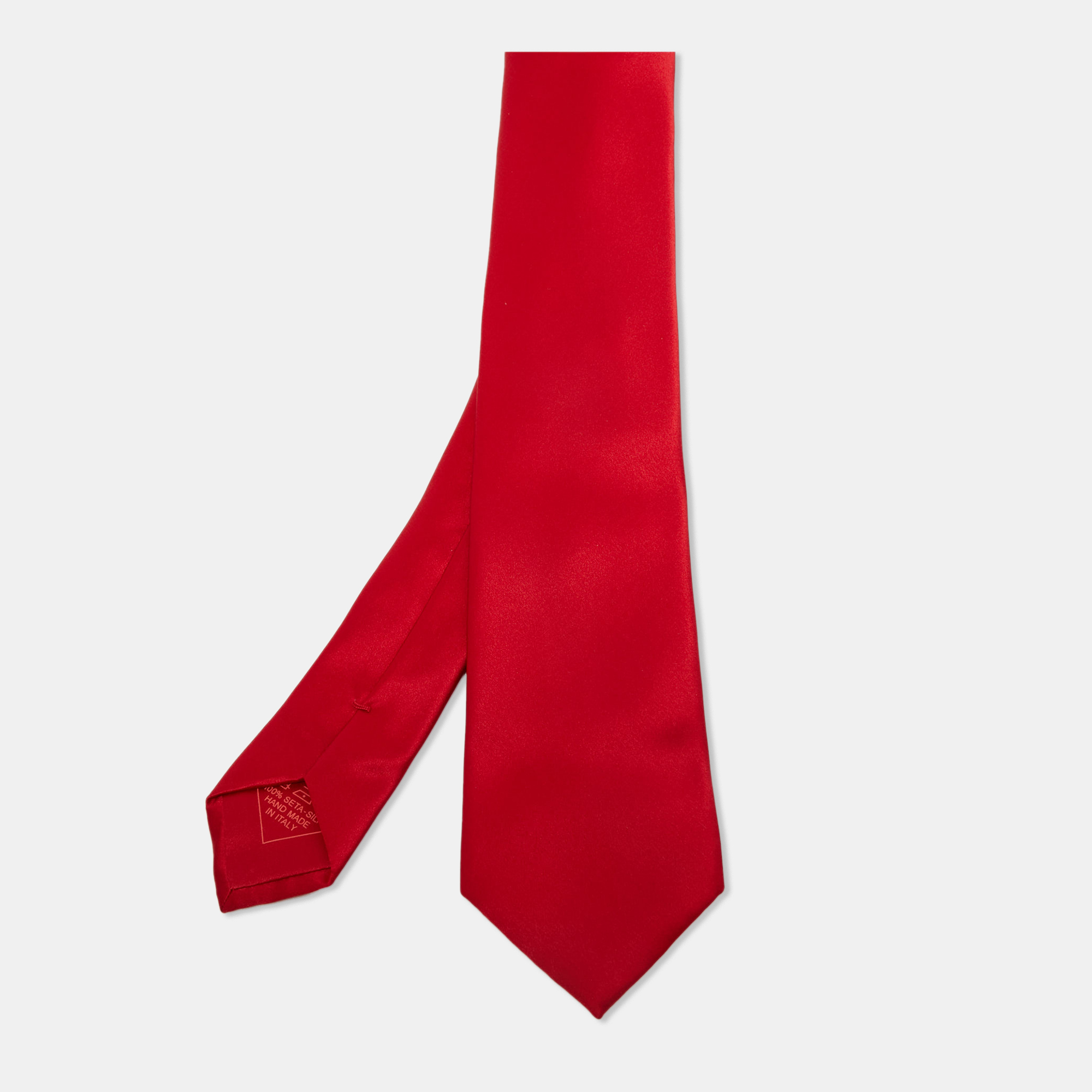 Pre Owned Brioni Red Silk Classic Tie