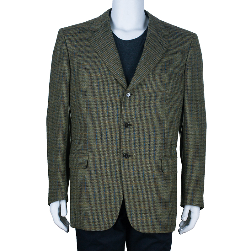 

Brioni Men's Green Tweed Blazer