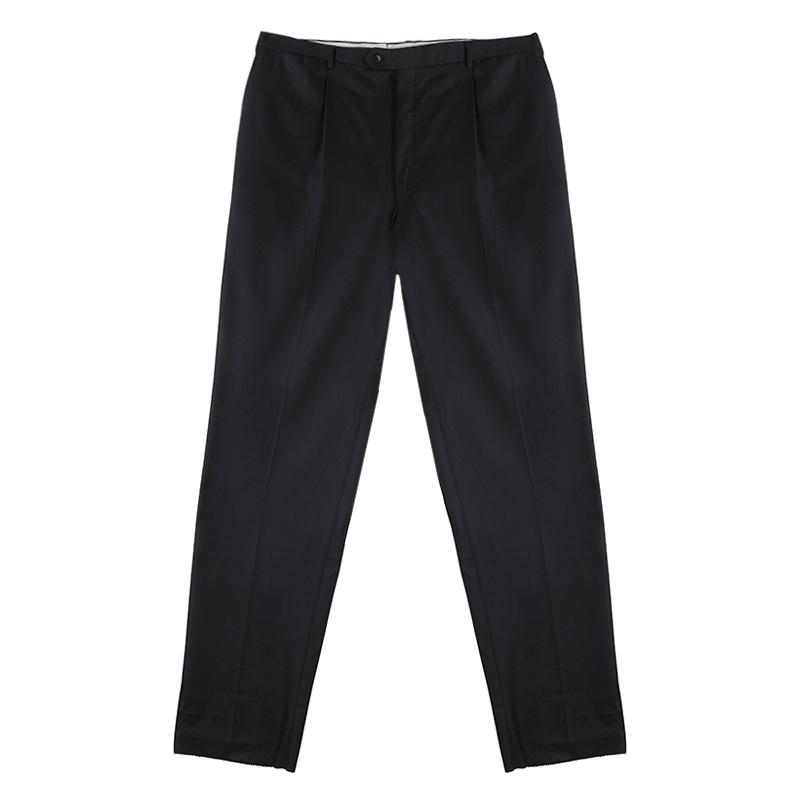 Brioni Black Roman Style Wool Trousers 4XL