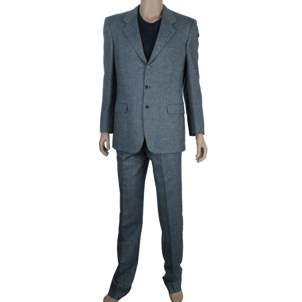 

Brioni Blue Cashmere Cupro Suit