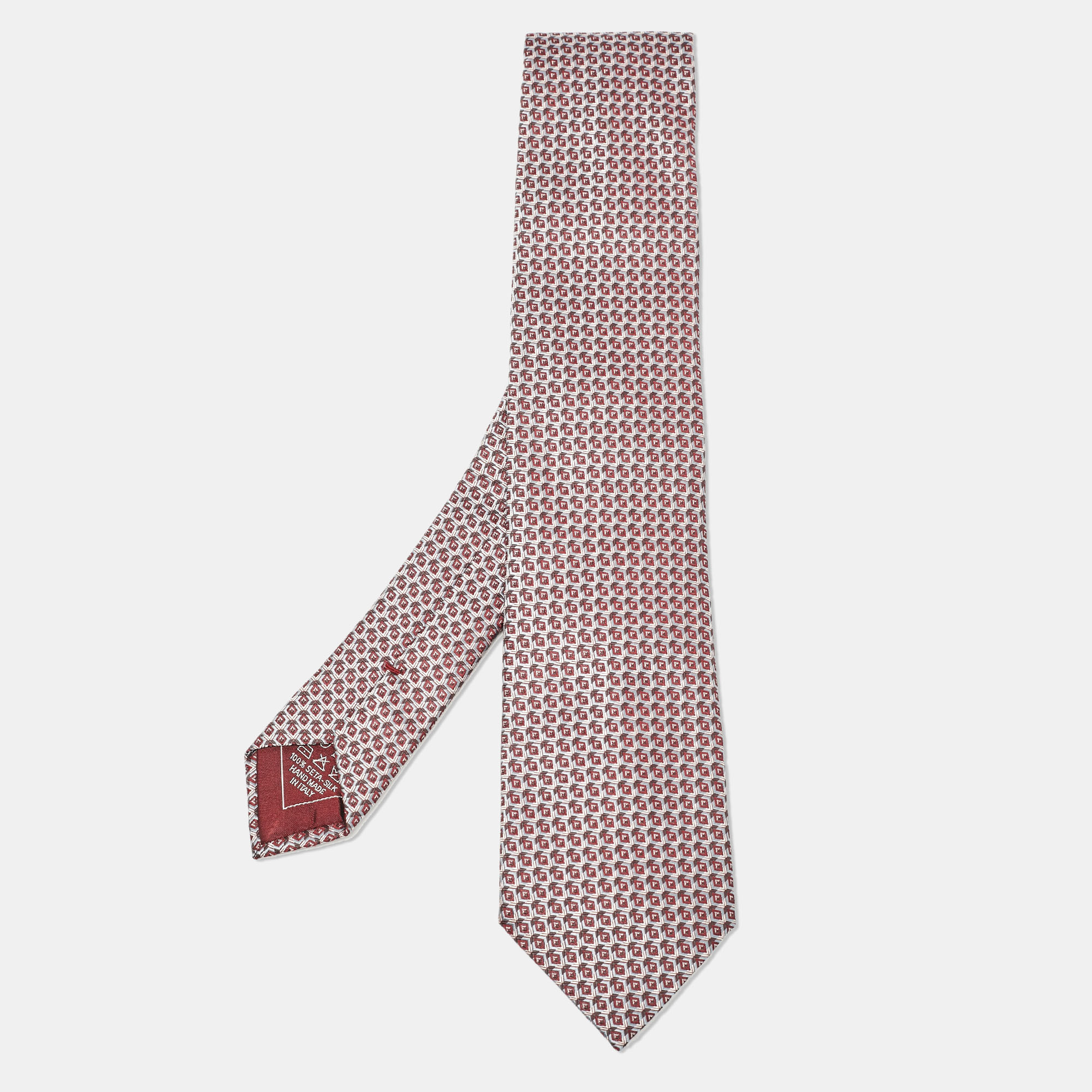 

Brioni Burgundy Patterned Silk Tie