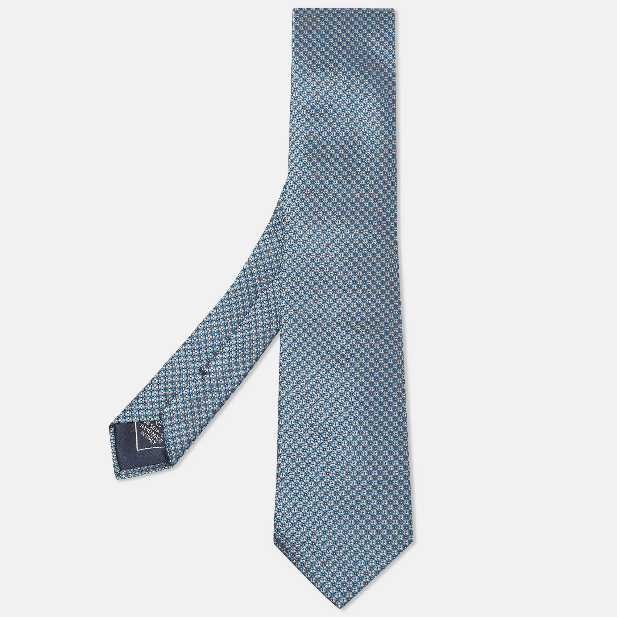 

Brioni Blue Patterned Silk Tie