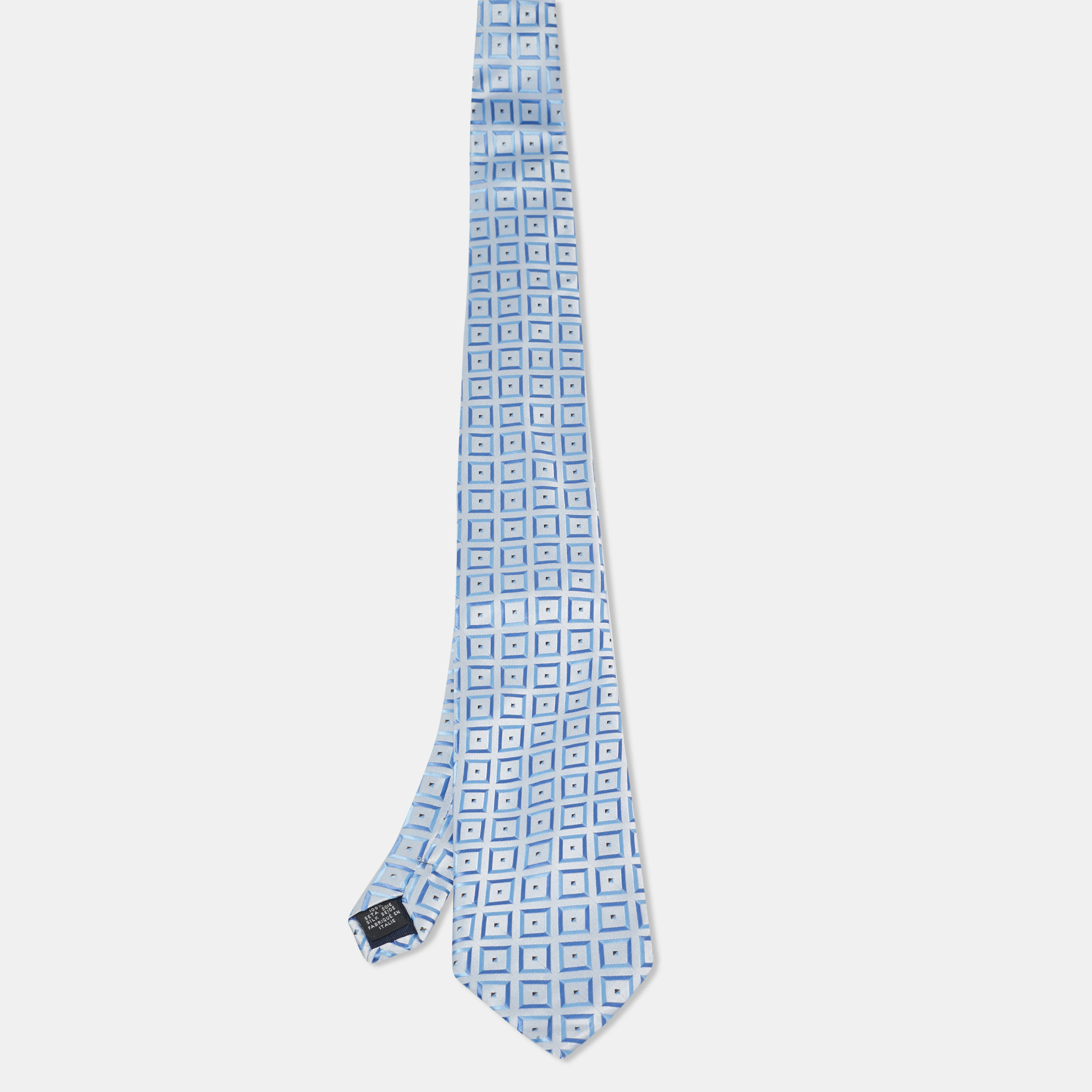 

Brioni Blue Patterned Silk Tie