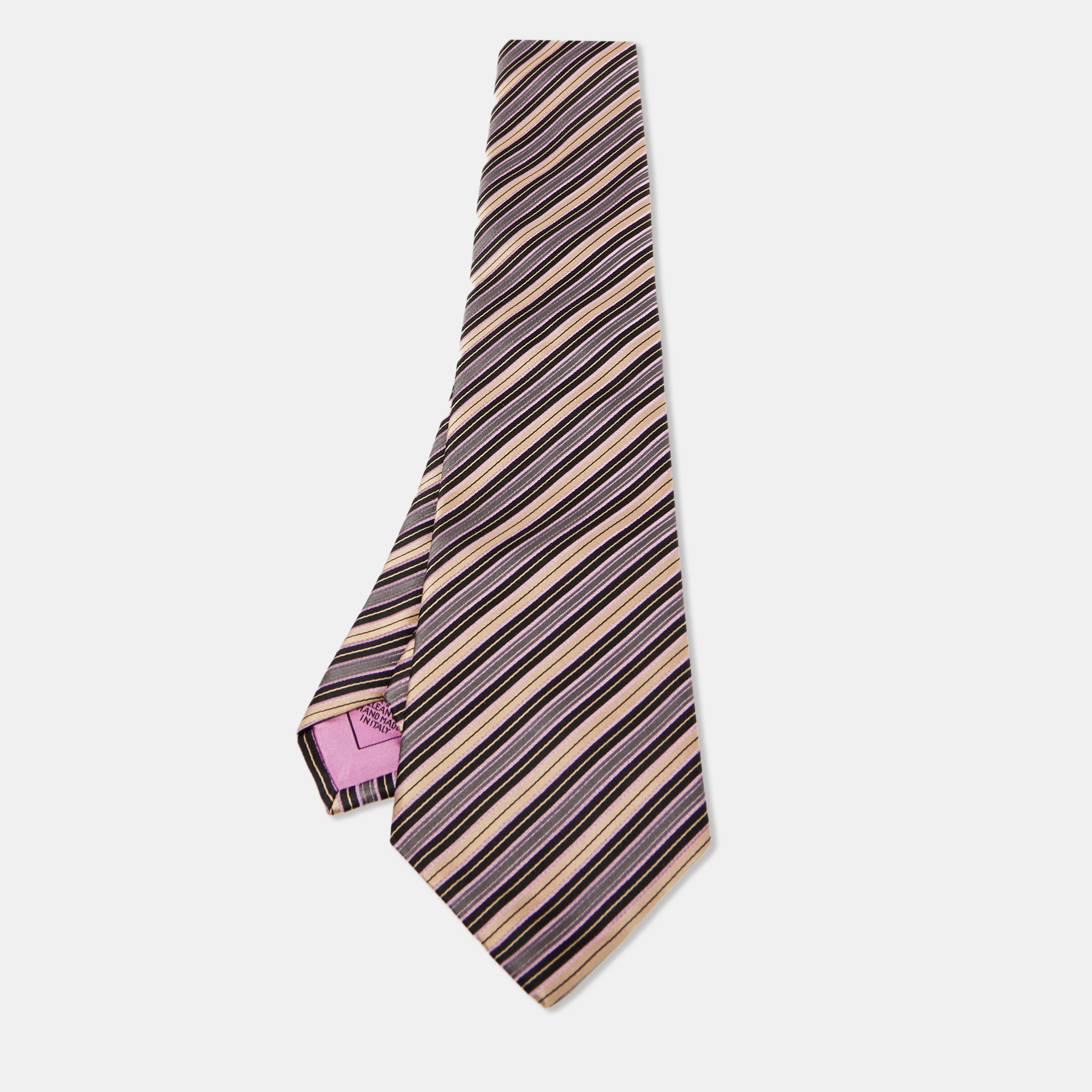 

Brioni Multicolor Striped Silk Traditional Tie