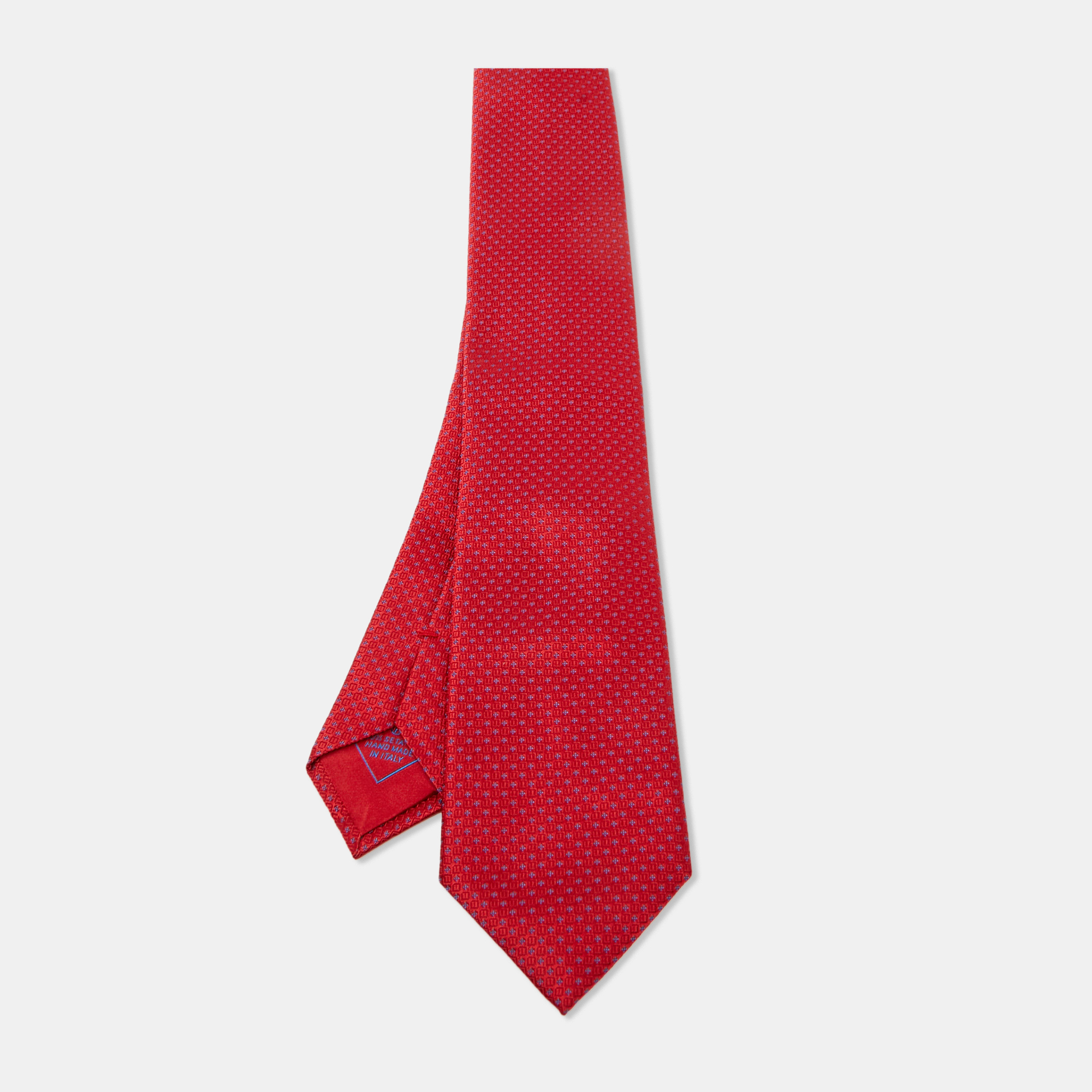 

Brioni Red Patterned Silk Classic Tie