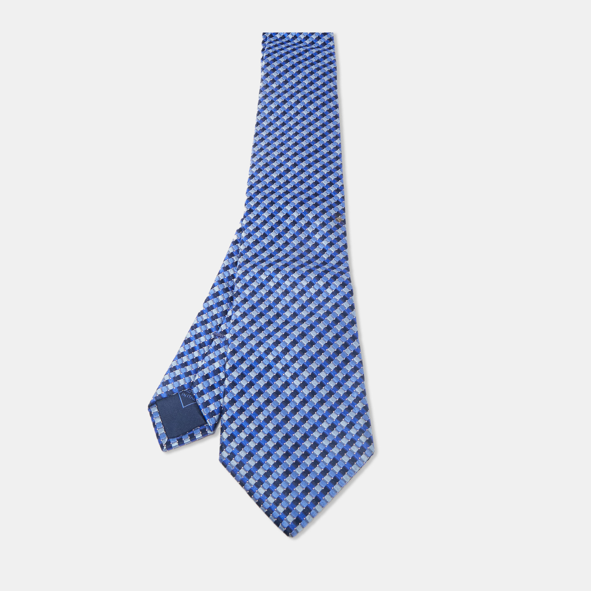 

Brioni Blue Patterned Silk Traditional Tie