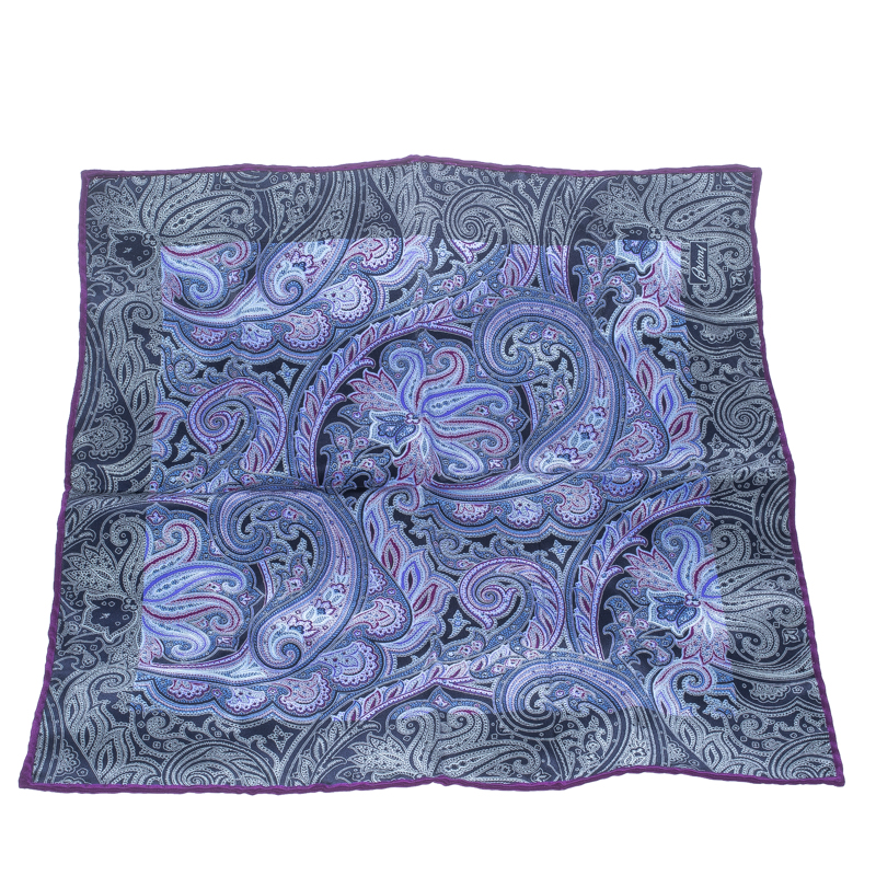 

Brioni Multicolor Paisley Printed Silk Pocket Square