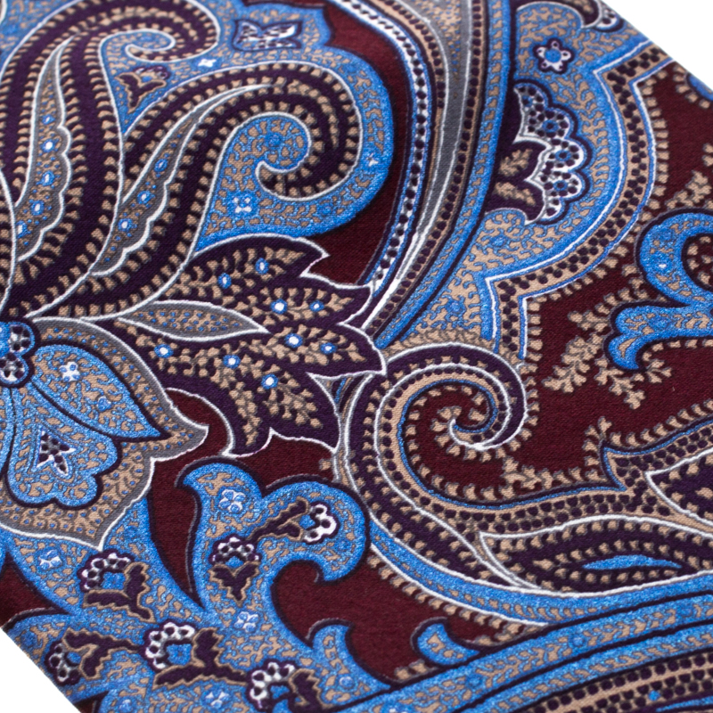 

Brioni Multicolor Paisley Baroque Printed Silk Tie