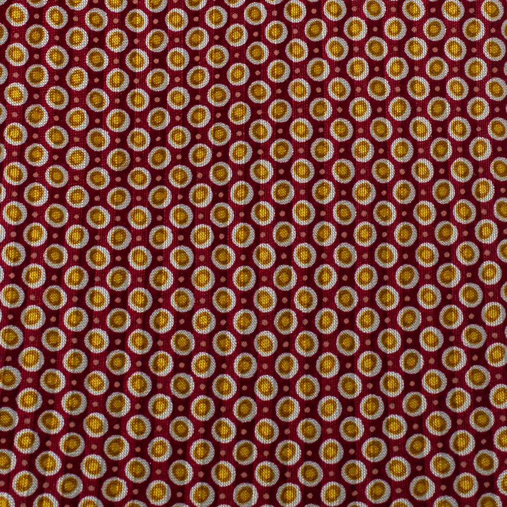 

Brioni Bicolor Printed Silk Tie, Red