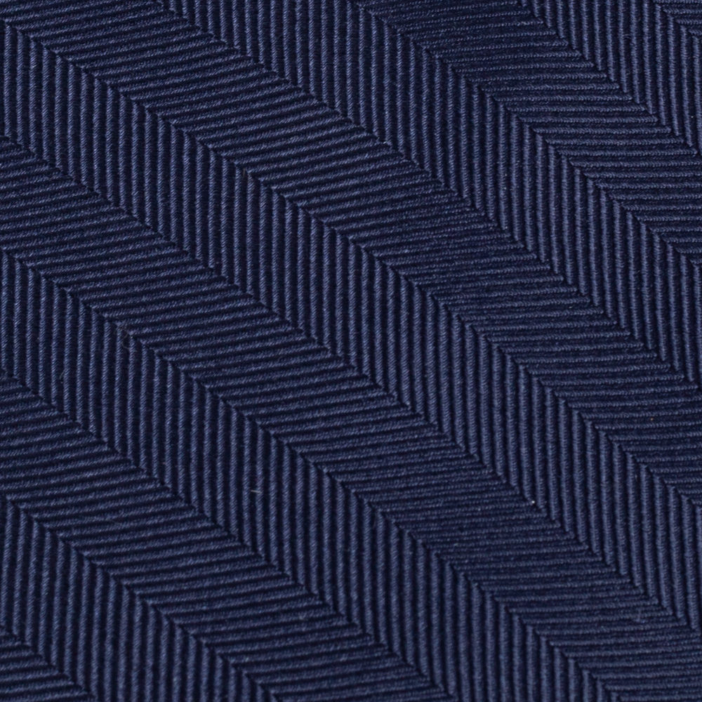 

Brioni Navy Blue Diagonal Stripe Textured Silk Tie