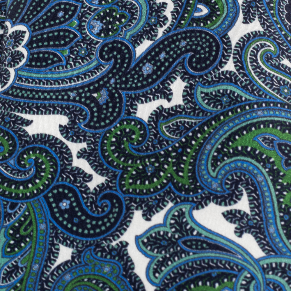 

Brioni Blue Paisley Print Silk Tie