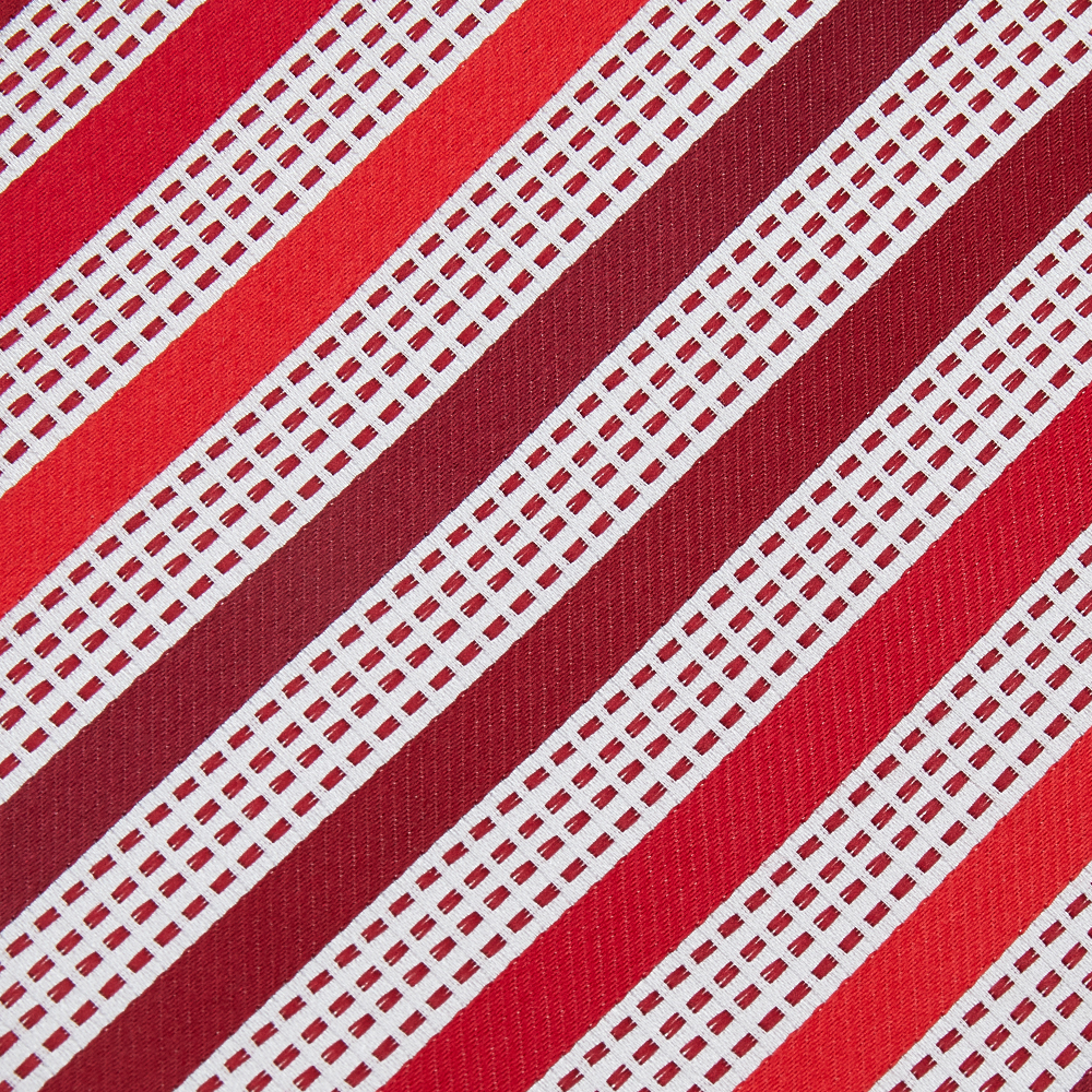 

Brioni Vintage Red & White Striped Silk Tie