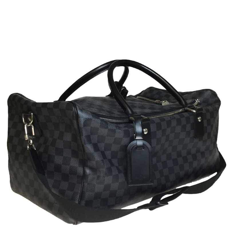 

Louis Vuitton Damier Graphite Canvas Roadster Boston Bag, Black