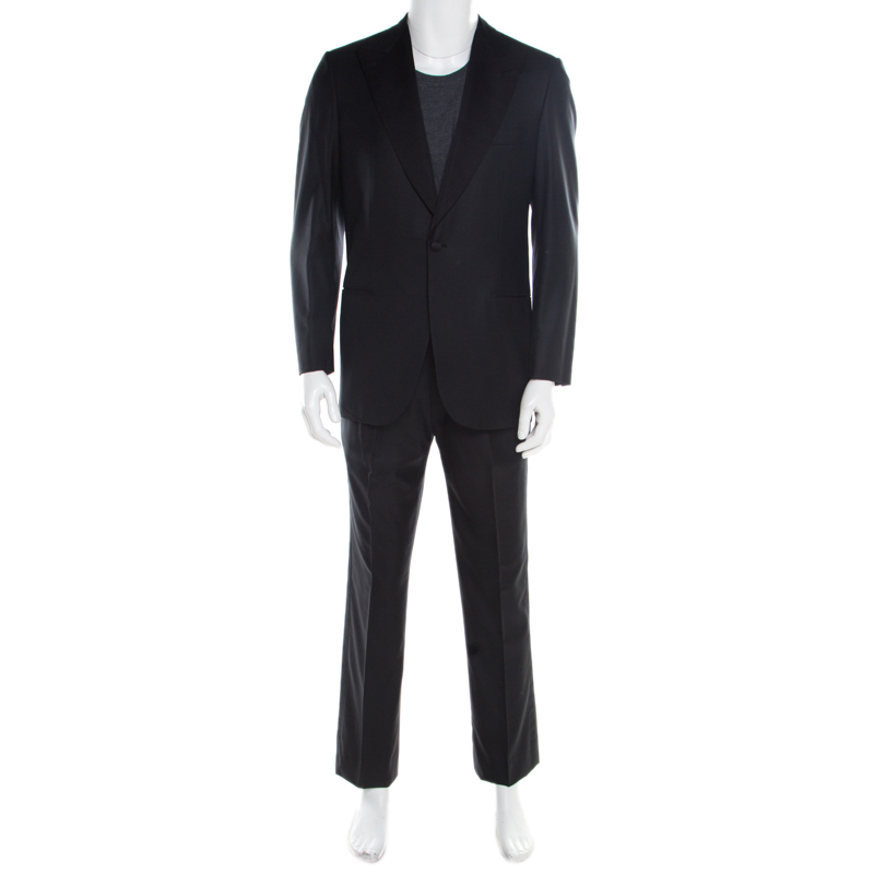 Brioni Black Super 160s Wool Quirinale Tuxedo Suit M