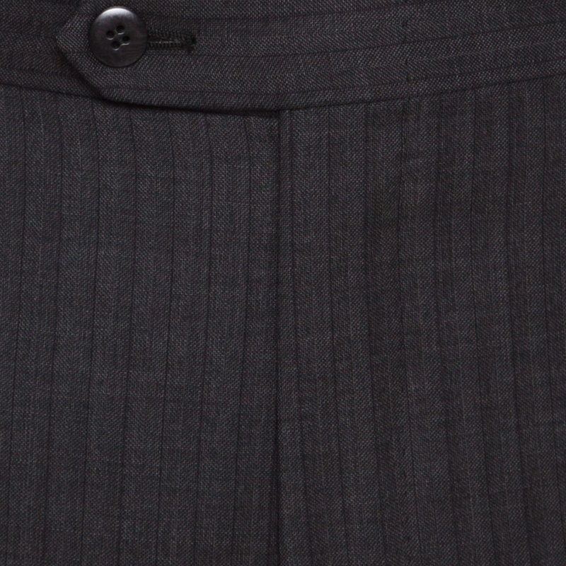Pre-owned Brioni Grey Herringbone Pattern Wool Tailored Suit 2xl