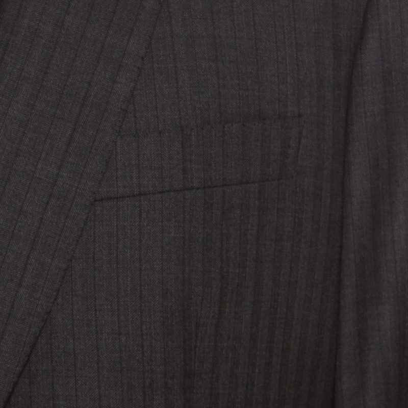 Pre-owned Brioni Grey Herringbone Pattern Wool Tailored Suit 2xl