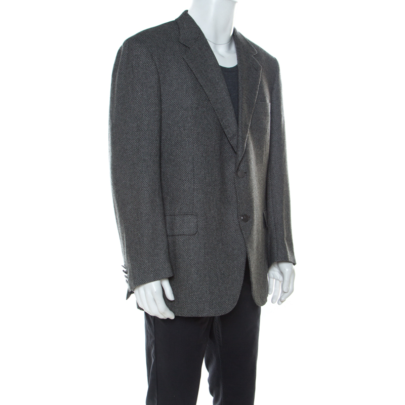 

Brioni Grey Cashmere Regular Fit Classic Tailored Blazer