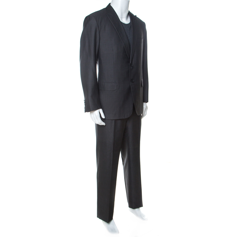 

Brioni Grey Wool and Silk NM Estense Suit